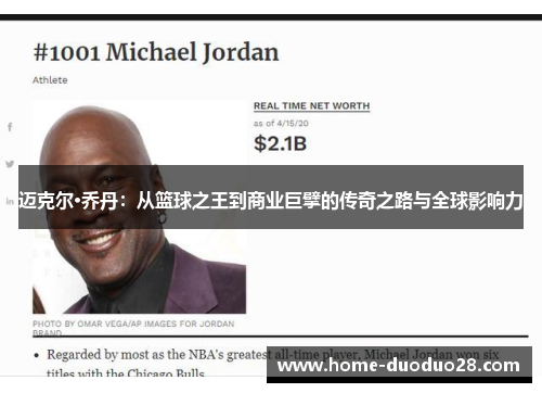 迈克尔·乔丹：从篮球之王到商业巨擘的传奇之路与全球影响力
